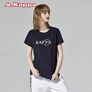 Kappa Kappa เสื้อยืดลําลอง แขนสั้น คอกลม สไตล์ใหม่ เหมาะกับการเล่นกีฬา แฟชั่นฤดูใบไม้ผลิ และฤดูร้อน สําหรับสตรี|K0a42td07