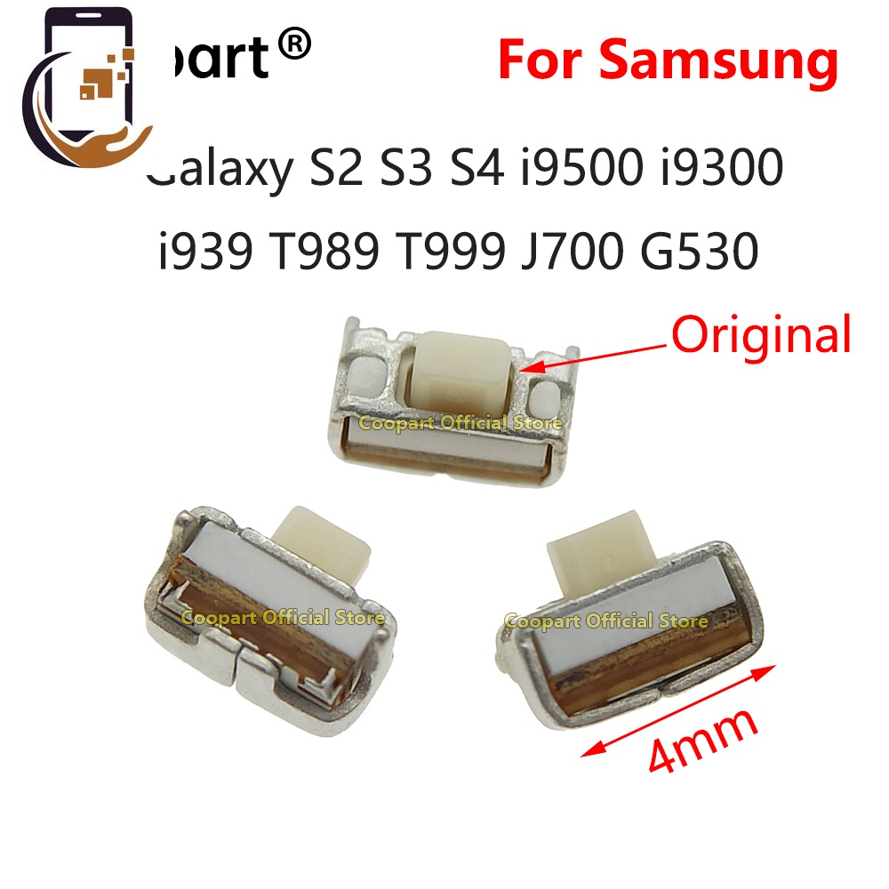 5-100pcs 4 มม.สวิทช์ Key On Off ปุ่มสําหรับ Samsung Galaxy S2 S3 S4 i9500 i9300 i939 T989 T999 J700 