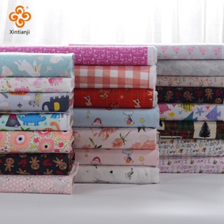 ผ้าฝ้ายแท้ 100% ครึ่งเมตร ลายการ์ตูน แฮนด์เมด DIY สําหรับชุดนอนเด็ก