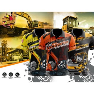 เสื้อยืด Baju the Excavator Construction ( Driver Kren ) แขนสั้น ไมโครไฟเบอร์ แห้งเร็ว