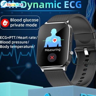 นาฬิกาข้อมือสมาร์ทวอทช์ ECG วัดอัตราการเต้นของหัวใจ ความดันโลหิต อุณหภูมิร่างกาย ไม่บุกรุก สําหรับผู้ชาย และผู้หญิง