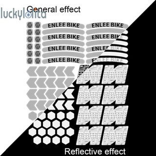 Enlee สติกเกอร์สะท้อนแสง อเนกประสงค์ สําหรับติดตกแต่งรถจักรยาน MTB [luckylolita.th]