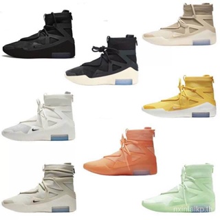 รองเท้าบาสเก็ตบอล Air Fear of God 1 FOG Joint สีดํา สีขาว สีเทา สีขาว สีเหลือง