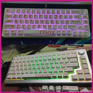 Aod ชุดปุ่มกดคีย์บอร์ด ลายตัวอักษร PBT สีย้อม สําหรับ Cherry MX Switch