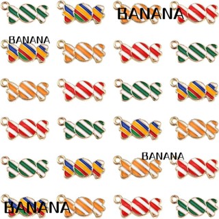 Banana1 จี้รูปลูกอม 21*10 มม. แบบพกพา หลากสี สําหรับทําเครื่องประดับ ต่างหู 40 ชิ้น