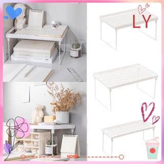 ✧LY-HOME✧ Home Decoration Desktop Storage Holder School Makeup Organizer Storage Rack Removable Office Supplies Kitchen Multifunctional Space Saving Shelf