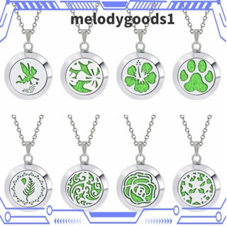 MELODYGOODS1 สร้อยคอสแตนเลส กระจายน้ํามันหอมระเหย 20 มม. เครื่องประดับแฟชั่น