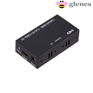 Glenes ตัวขยายสัญญาณ HDMI เป็น RJ45 เป็น RJ45 ปลั๊กแอนด์เพลย์ 60 ม. สําหรับ DVD แล็ปท็อป PS3 4 PC TV