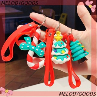 MELODG Christmas Keychains Children Gifts Santa Claus Snowman Xmas Tree Merry Christmas