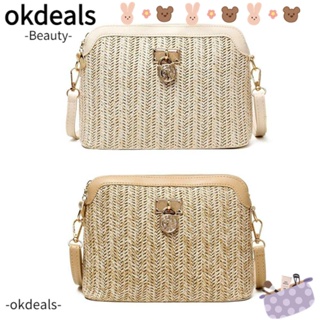 OKDEALS กระเป๋าสะพายไหล่ ใส่โทรศัพท์มือถือได้ เหมาะกับเดินชายหาด แฟชั่นสําหรับสตรี