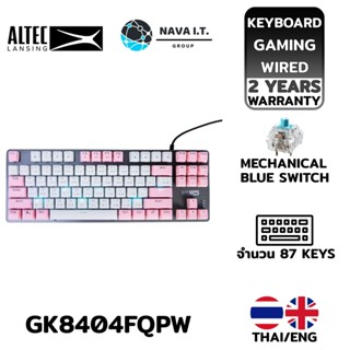 COINSคืน15%⚡FB9JMZV6⚡ ALTEC GK8404FQPW WHITE/PINK TKL BLUE SWITCH LANSING GAMING KEYBOARD WARRANTY 2 YEARS