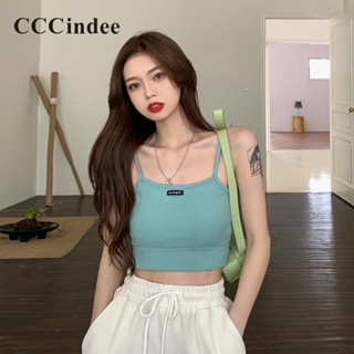 Cccindee เสื้อกล้ามลําลอง เปิดหลังเซ็กซี่ สีพื้น แฟชั่นใหม่ สําหรับสตรี 2023