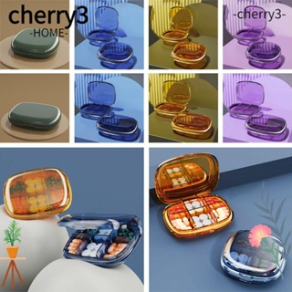 Cherry3 กล่องตลับยา 4/6 ช่อง ขนาดพกพา สําหรับเดินทาง