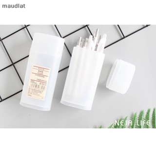 Maud กล่องดินสอพลาสติกใส สีพื้น แบบเรียบง่าย สําหรับใส่เครื่องเขียนนักเรียน