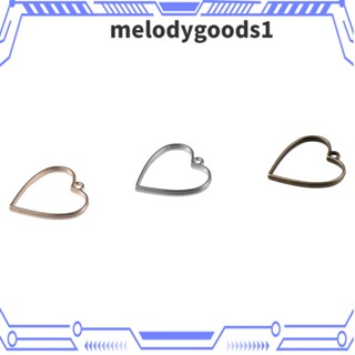 Melodygoods1 กรอบโลหะผสม รูปหัวใจ 3 สี สําหรับทําจี้เรซิ่น