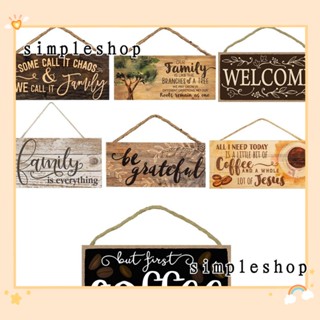 SIMPLE ป้าย Welcome Plaques Sweet Rustic Wall Pediments สําหรับตกแต่งประตู