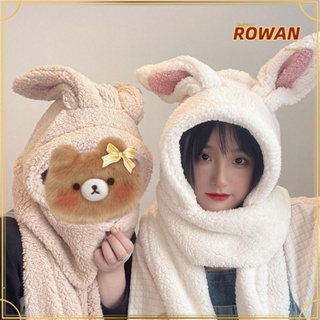 Rowans หมวกบีนนี่ ขนเฟอร์เทียม อบอุ่น แฟชั่นสําหรับผู้หญิง