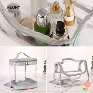 Peonypavilion กระเป๋าเครื่องสําอาง PVC ความจุขนาดใหญ่