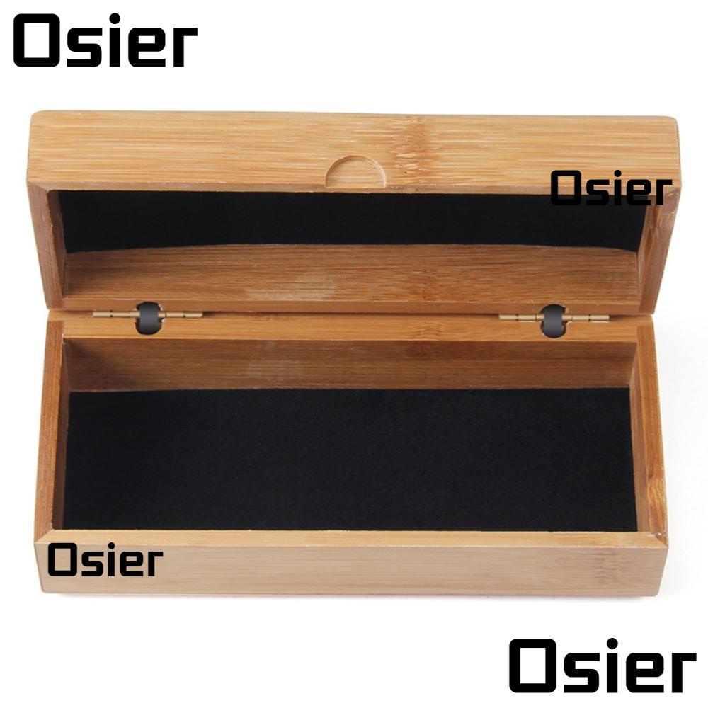 Osier1 กล่องใส่แว่นตาไม้ไผ่ แบบแข็ง ทรงสี่เหลี่ยม