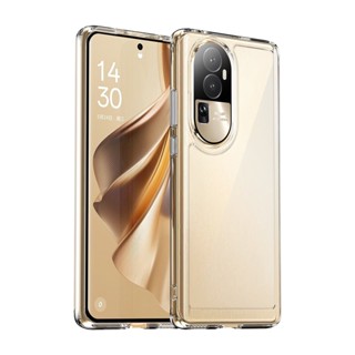 สําหรับ OPPO Reno 10 Pro Plus / 10 Pro / 10 Global Version เคส ELVEV ใส PC แข็ง ด้านหลัง + นิ่ม TPU กันชน เคสใส