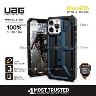 Uag เคสโทรศัพท์มือถือ กันตก ป้องกัน ลาย Monarch Series สีกรมท่า สําหรับ iPhone 13 Pro Max 13 Mini