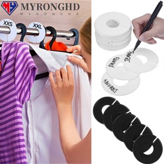 Myronghd ใหม่ ไม้แขวนเสื้อ ทรงกลม แฮนด์เมด สําหรับแบ่งขนาดเสื้อผ้า 5 10 ชิ้น