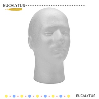 Eutus ชั้นวางแว่นตา หมวก โมเดลหัวกว้าง 11 นิ้ว สีขาว