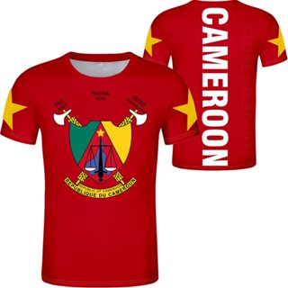 Cameroon เสื้อยืดลําลอง แขนสั้น คอกลม พิมพ์ลายธงชาติ 3D แฟชั่นฤดูร้อน สําหรับเด็กผู้ชาย ผู้หญิง