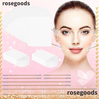 Rosegoods1 สติกเกอร์เทปใส รูปตัว V มองไม่เห็น ปรับได้ 8 ระดับ สําหรับผู้หญิง