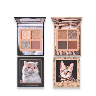 Venus MARBLE Cat Series อายแชโดว์พาเลท สี่สี 5.6 กรัม เนื้อแมตต์ ทาง่าย แต่งหน้า รอยเปื้อน อายแชโดว์ แต่งตา