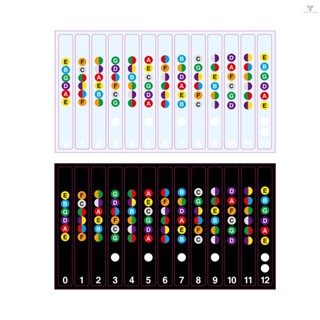 Fw สติกเกอร์ติดเฟรตบอร์ดกีตาร์ 6 สาย สําหรับผู้เริ่มต้น 2 ชิ้น