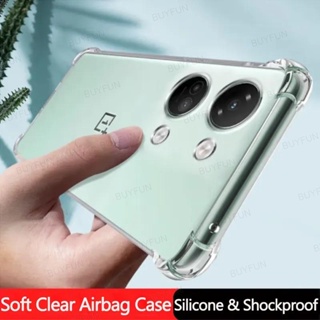 For OnePlus 11 10 Pro Nord 3 CE2 CE3 CE 3 Lite Ace 10R 10T 8t 7T 4G 5G Transparent Airbags Case TPU Soft Shockproof Shell Protective Back Cover