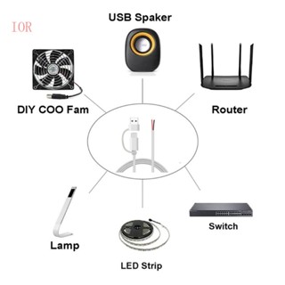 Ior สายเคเบิลต่อขยาย USB Type C ตัวผู้ พิกเทล 5V 2A USB C ซ็อกเก็ต เป็น 2Pin DIY