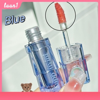 Cappuvini Blue Tube Mirror Summer Lip Glaze Pure Water Glass ลิปกลอส Doodle แต่งหน้าราคาถูก ลิปสติกผู้หญิง COD