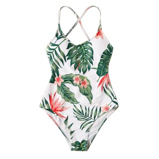 Swimsuit One Piece Leaf Pattern Bikini Womens Swimwear Fashion Bikini