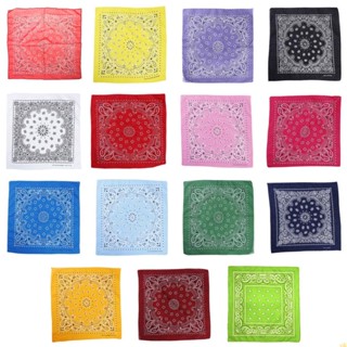 Yili Bandana ผ้าพันคอ ผ้าโพกหัว ลายดอกไม้ สไตล์ฮิปฮอป สําหรับทุกเพศ ทุกวัย