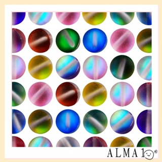 Alma ลูกปัดแก้วคริสตัลออโรร่า สีรุ้ง 8 มม. 8 มม. 47 ชิ้น