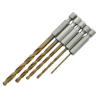 ⚡NEW 8⚡Drill Bits HSS 5pcs Metal Hole For metal Wood &amp; plastic Attachment Combo