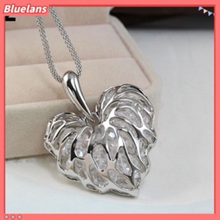 Bluelans สร้อยคอโซ่ยาว จี้รูปหัวใจกลวง เครื่องประดับแฟชั่นสตรี