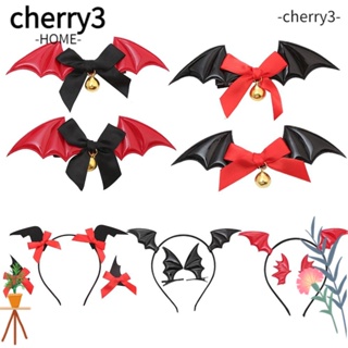 Cherry3 ที่คาดผม รูปปีกค้างคาว หูปีศาจ น่ารัก สไตล์โกธิค สําหรับตกแต่งปาร์ตี้ฮาโลวีน คริสต์มาส