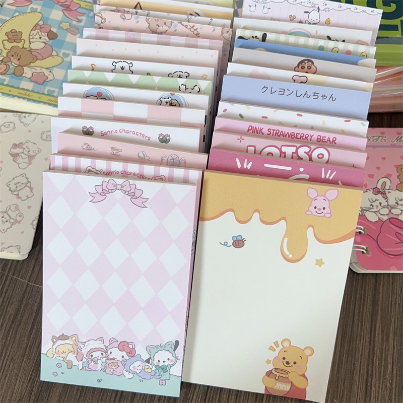 กระดาษโน้ต ลายการ์ตูน Sanrio Losto Mikko น่ารัก เครื่องเขียนสํานักงาน 4 ชิ้น ต่อชุด