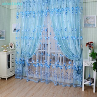 Ulove1bsby Valances ผ้าม่าน ผ้าเชียร์ ลายดอกไม้ ดอกทิวลิป สําหรับตกแต่งประตู หน้าต่าง