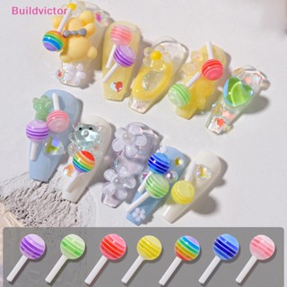 Buildvictor อมยิ้ม 3D ขนาดเล็ก คละสี สําหรับตกแต่งเล็บ DIY 30 ชิ้น