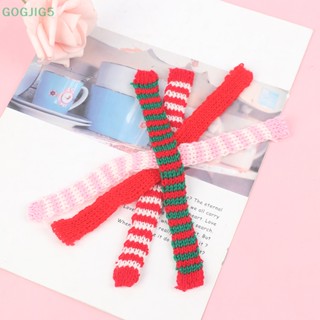 [GOGJIG5] ผ้าพันคอคริสต์มาสจิ๋ว 1:12 สําหรับตกแต่งบ้านตุ๊กตา 2 ชิ้น UOO