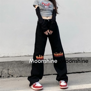 Moon  กางเกงขายาว คาร์โก้ กางเกง เชือกอเมริกันคลาสิค Cargo pants 2023 NEW สบาย ทันสมัย Beautiful High quality A20M002 36Z230909