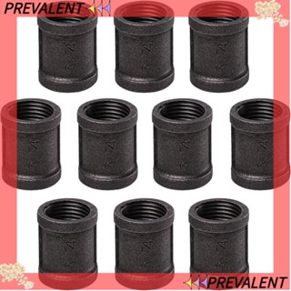 Preva ข้อต่อท่อตรง สีดํา สไตล์วินเทจ 3/4 นิ้ว DIY 10 ชิ้น