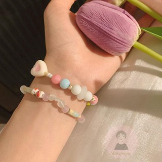 Dre- สร้อยข้อมือ ลูกปัดยืดหยุ่น น่ารัก มิตรภาพ สําหรับผู้หญิง