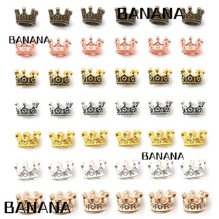 Banana1 ลูกปัดมงกุฎ โลหะผสม 6 มม. X 8 มม. หลายสี 70 ชิ้น