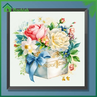 【Doub X ✮】ภาพวาดปักเพชร ทรงกลม ลาย Blumen-Kit 5D DIY สําหรับตกแต่งบ้าน ✮