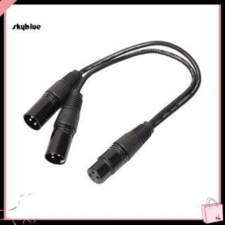 [Sy] อะแดปเตอร์สายเคเบิ้ลเสียง 3-Pin XLR Female to Dual XLR Male Y Splitter สําหรับไมโครโฟน